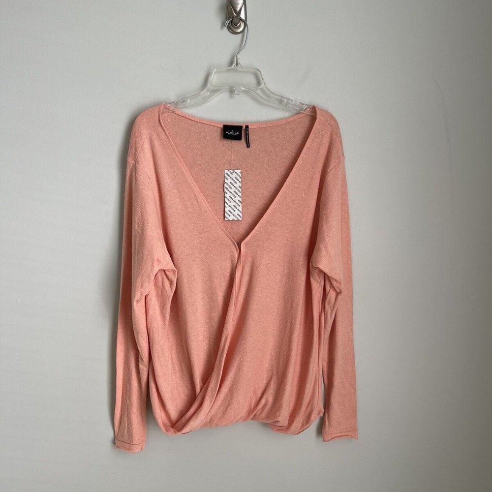 New Out From Under Urban Outfitters Pink Rose Surplice Top